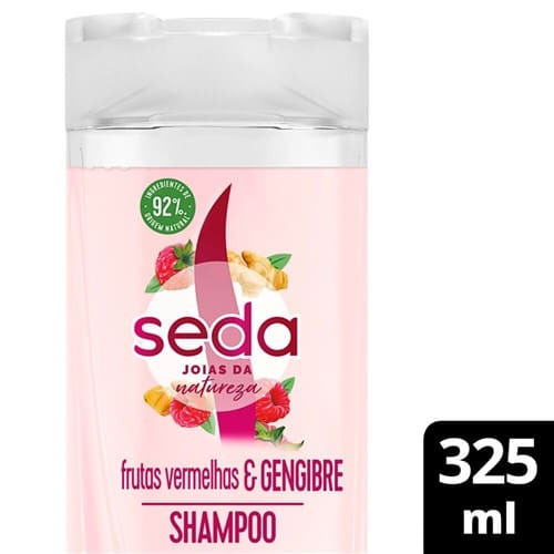 Shampoo Joias da Natureza Frutas Vermelhas e Gengibre Seda 325ml