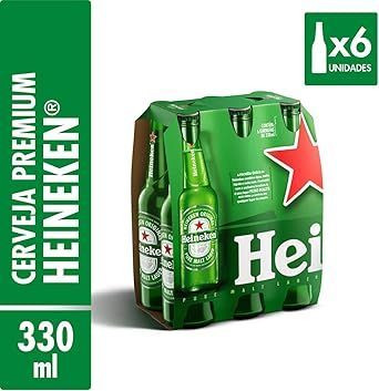CERVEJA HEINEKEN LN 330ML PACK 6 UN