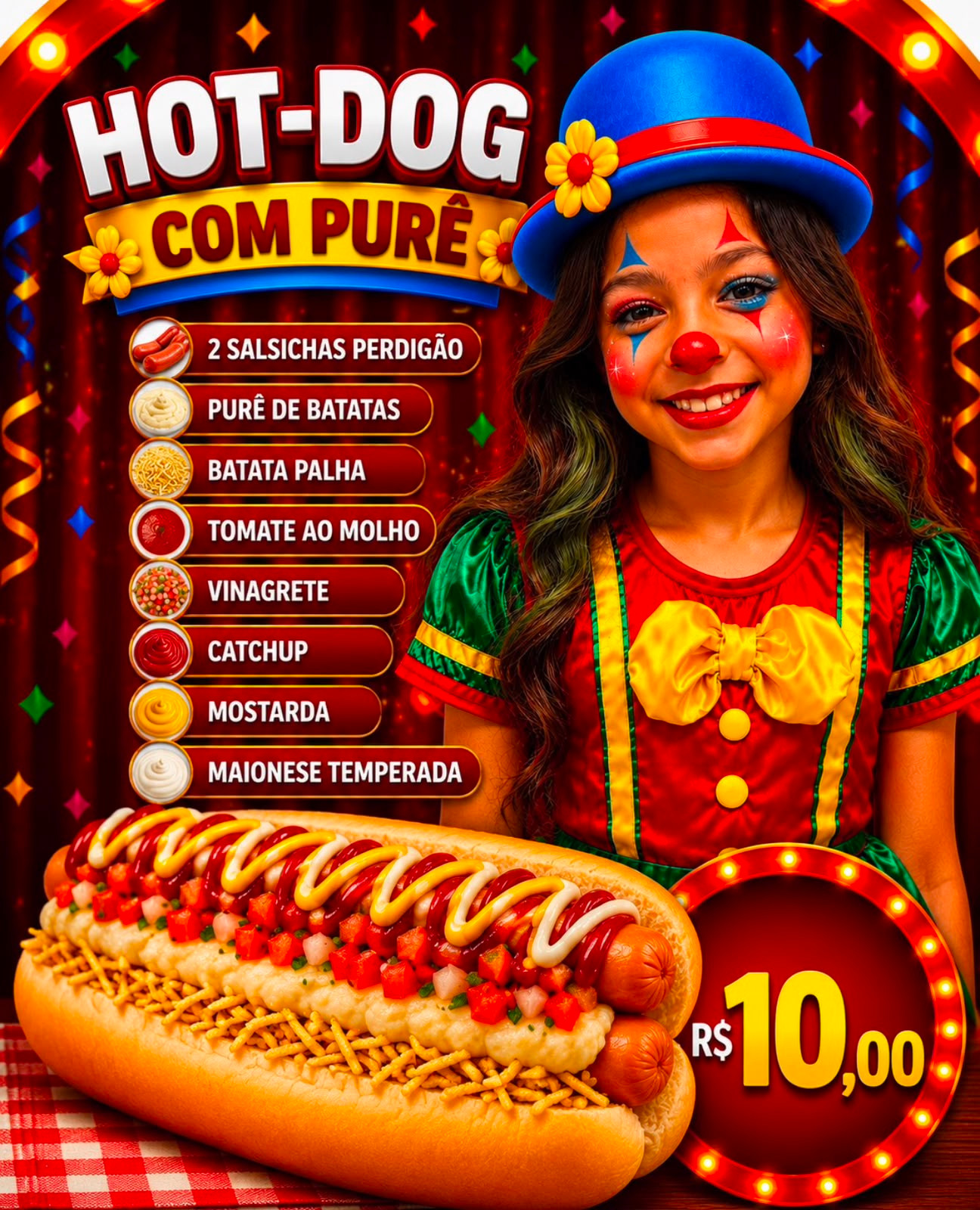 🎪🌭 HOT-DOG COM PURÊ