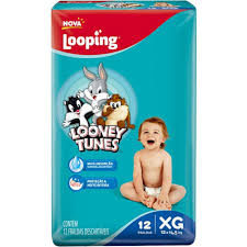 FRALDA BABY LOONEY TUNES 8X14XG