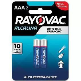 PILHA RAYOVAC ALCALINA "AAA" C/2UN