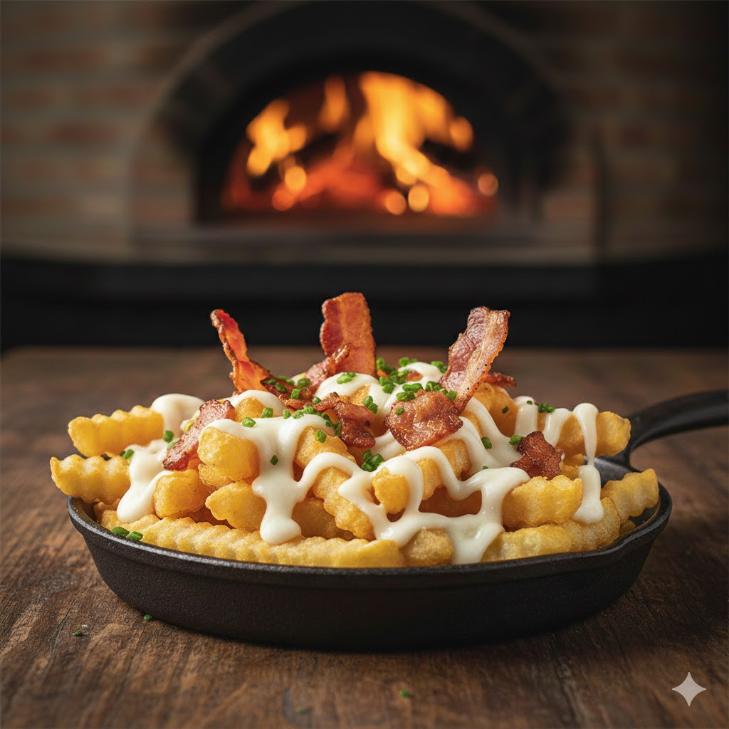 BATATA FRITA C/ QUEIJO E BACON