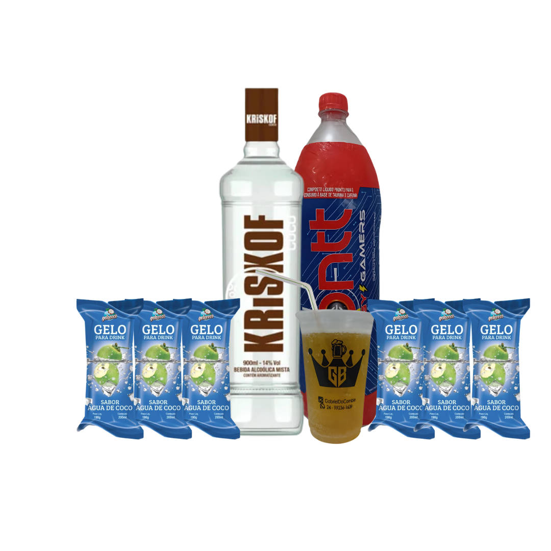 Combo Vodka kriskov sabor coco 6 gelos saborizados