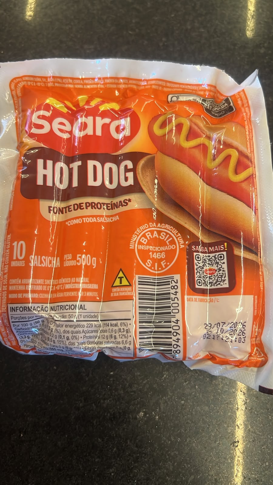3089 - Salsicha hot dog seara 500 g