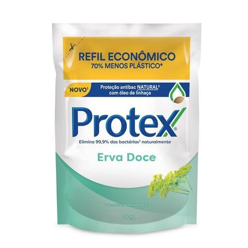 Sabonete Líquido Antibacteriano Erva Doce Protex 200ml