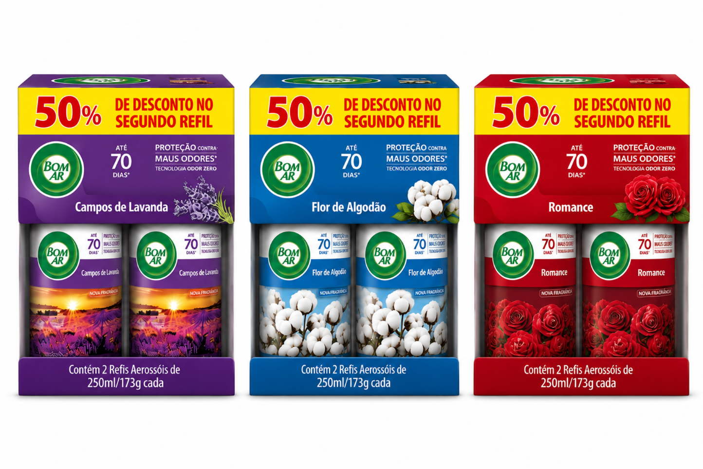 Refil Aerossol  Bom Ar Automático 2 Unidades