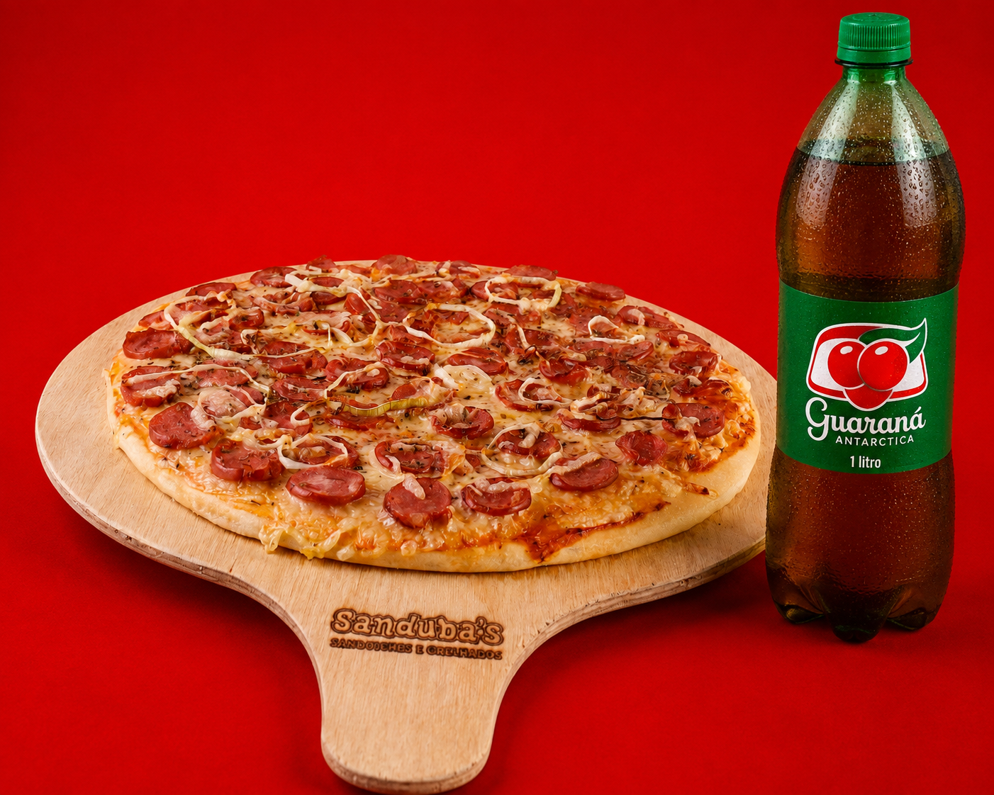 PIZZA CALABRESA +GUARANA 01 LITRO