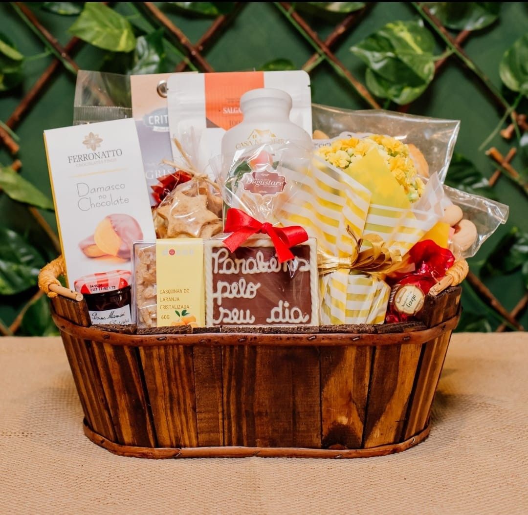 Cesta Mini Tea & Flowers