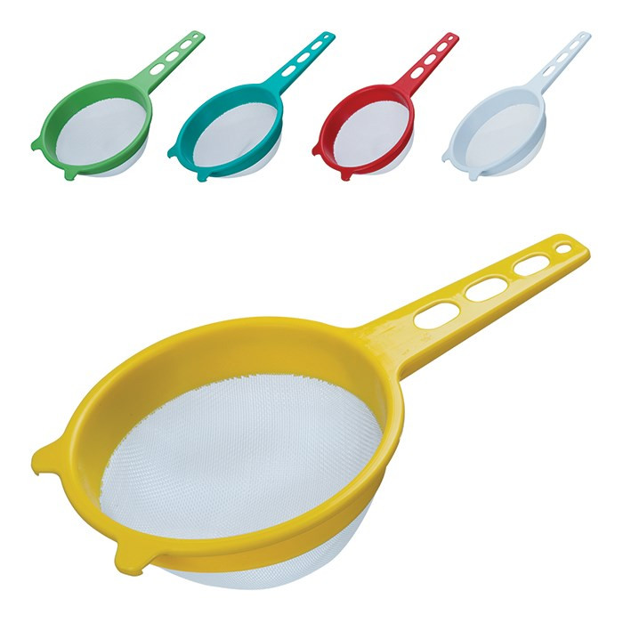 PENEIRA COADOR PLAST C/ CABO GG 20CM 