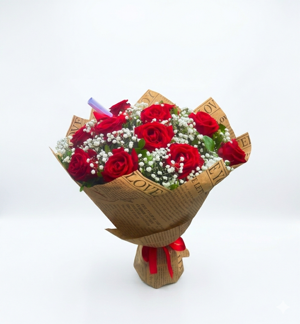 Buquê rosas vermelhas