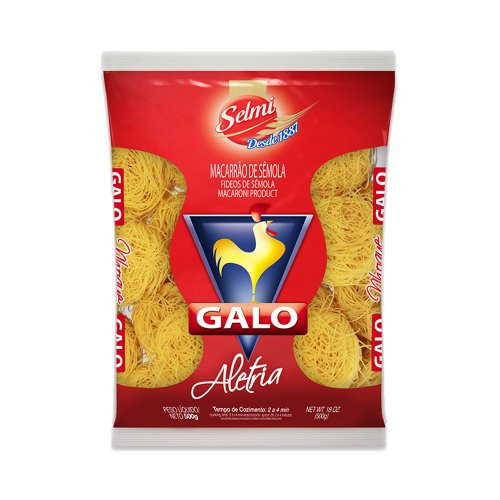MACARRAO SEMOLA GALO ALETRIA 500G