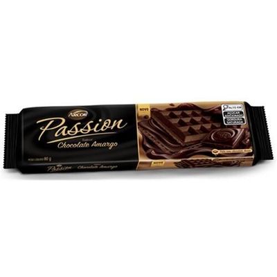 Biscoito Chocolate Meio Amargo Passion Arcor 80g