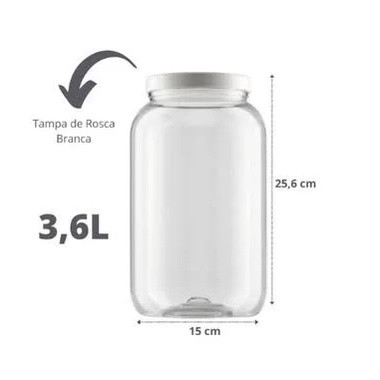 POTE ORGANIZADOR PLAST. TRANSPARENTE 3.600ML