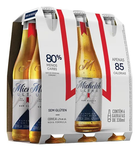 CX CERVEJA MICHELOB ULTRA LONG NECK 330ML C/6UN