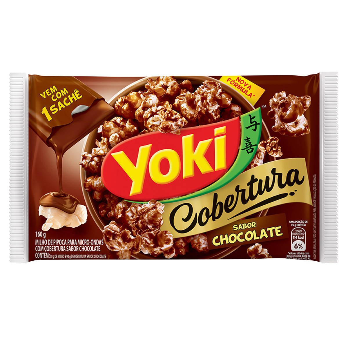 Pipoca Micro Yoki chocolate 160g