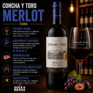 VINHO CONCHA Y TORO MERLOT 750ML