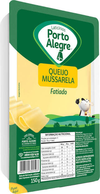 QUEIJO MUSSARELA FATIADO PORTO ALEGRE 150G