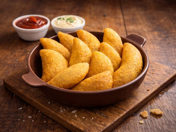 Pastelzinho de Angú da nossa Chef