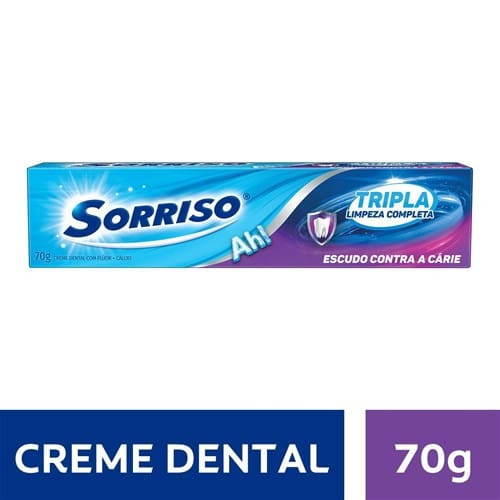 Creme Dental Tripla Limpeza Completa Sorriso 70 g