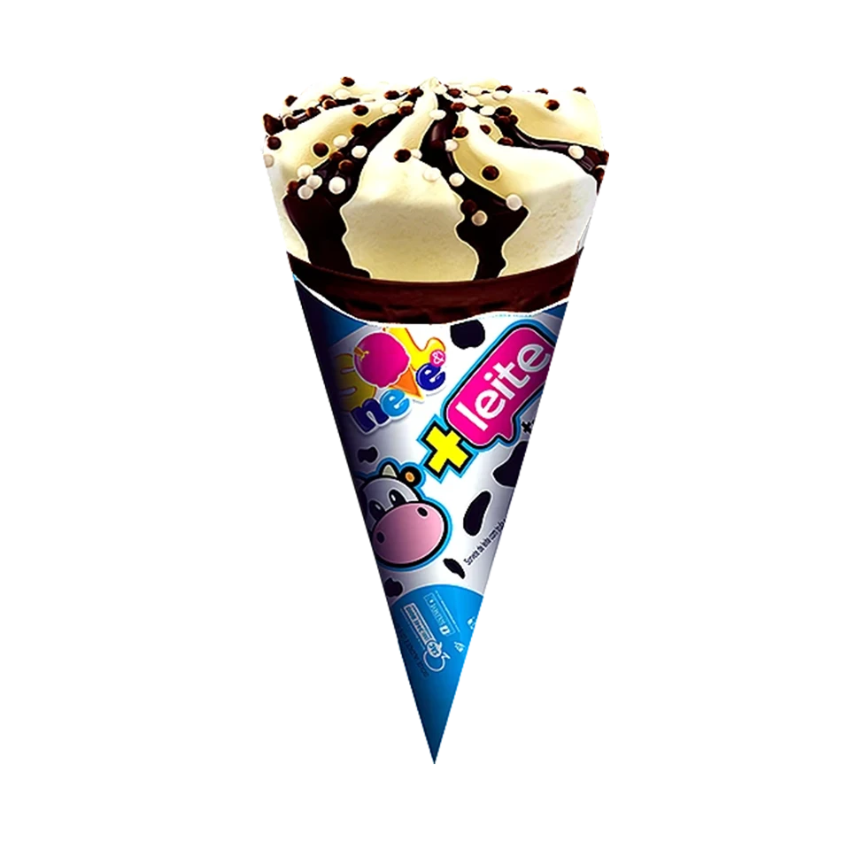 Sorvete Cone + leite Sol&Neve