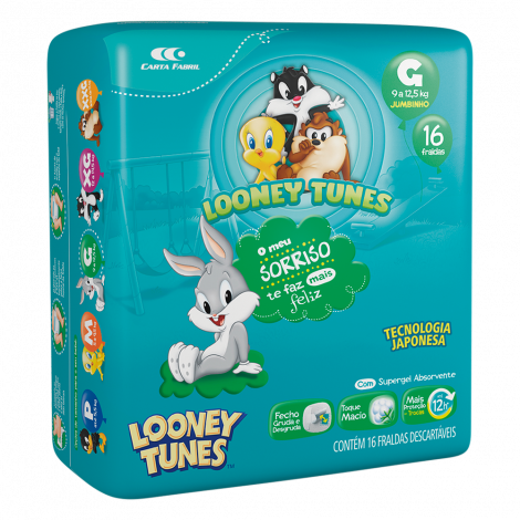 Fralda Desc Looney Tunes C/18 G