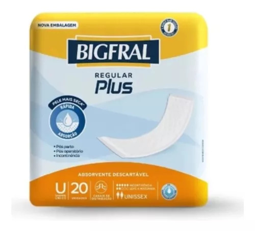 Absorvente Bigfral - Tamanho Único - Com 20 unidades Bigfral