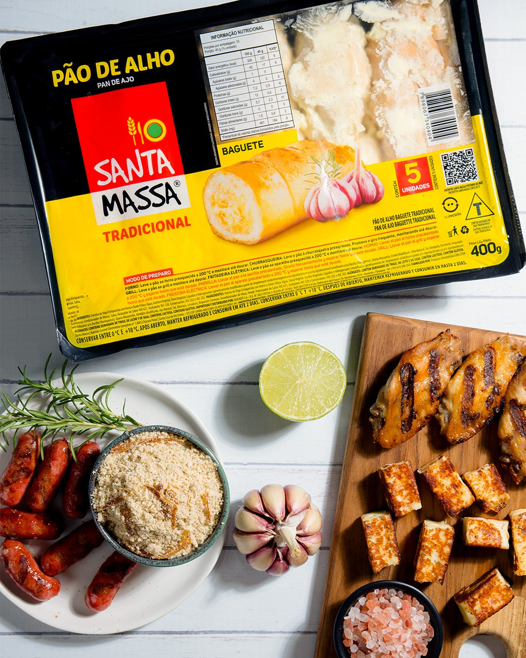 PÃO DE ALHO SANTA MASSA TRAD