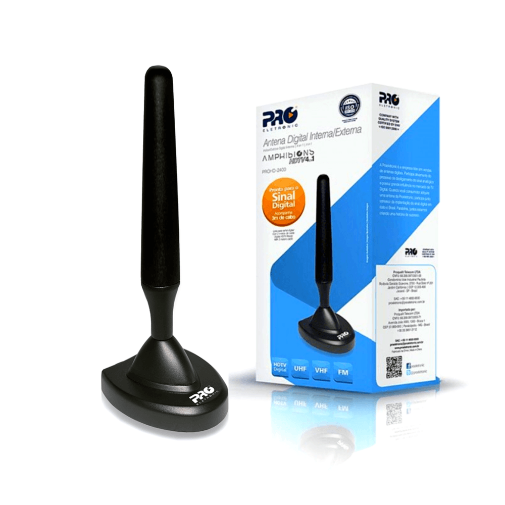 Antena Digital Externa/Interna - PRO ELETRONIC