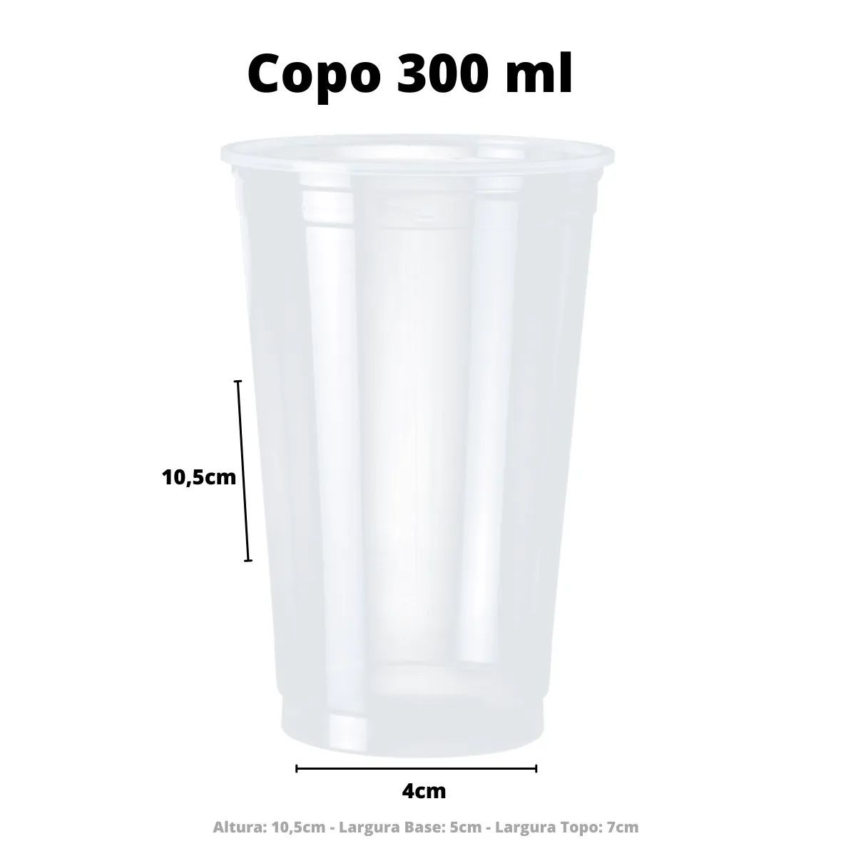 DESCARTÁVEL - COPO  300ML PCT/100 UN
