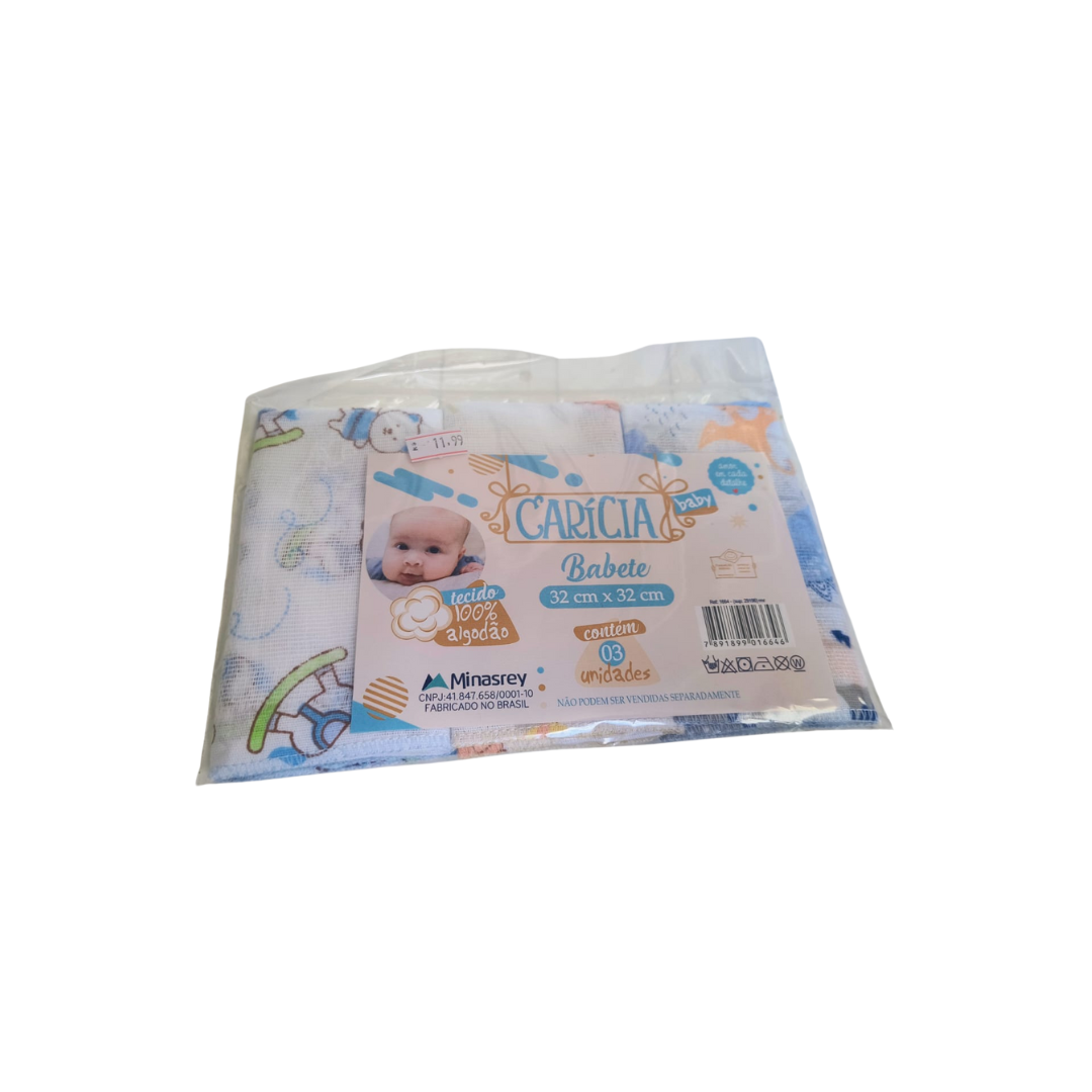 Babete Carícia Baby - 3 Unidades
