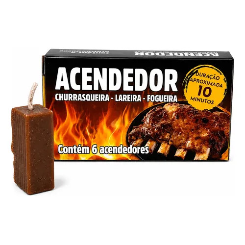 ACENDEDOR P/ CHURRASQUEIRA BASTAO BRILHO FESTA C/6UN