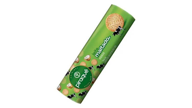 BISCOITO PIRAQUE LEITE MALTADO COCO 132G