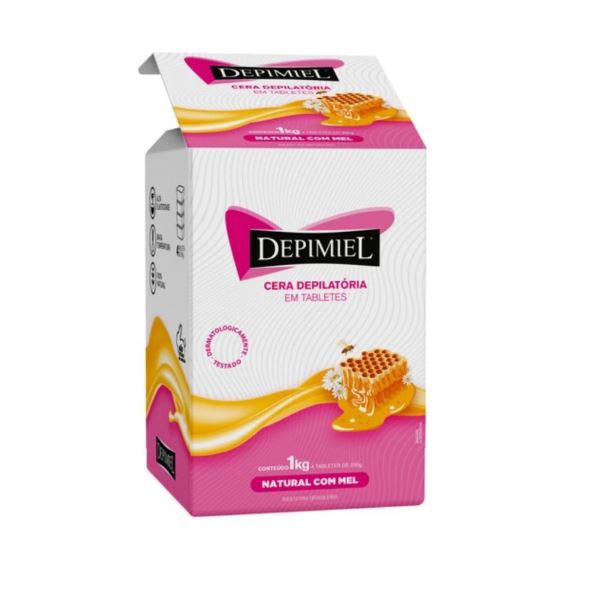 CERA DEPILATORIA EM TABLETS 1KG DEPIMIEL