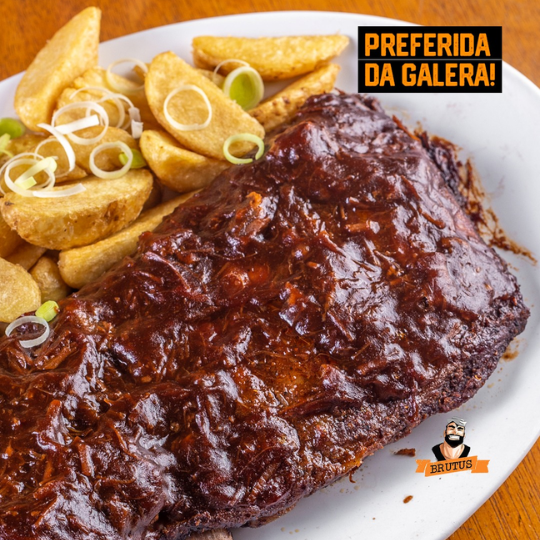 COSTELA C/ BARBECUE E BATATA RÚSTICA