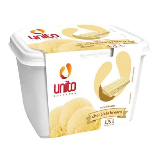 Sorvete Chocolate Branco Unito Unito 1,5l