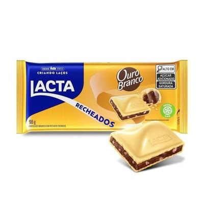 BARRA DE CHOCOLATE RECHEADA OURO BRANCO 98G