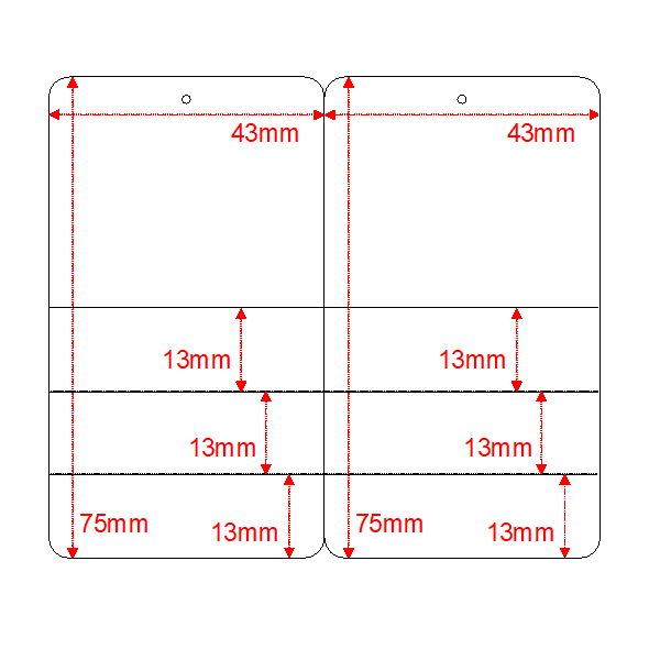 Etiqueta 43x75 2C 3P