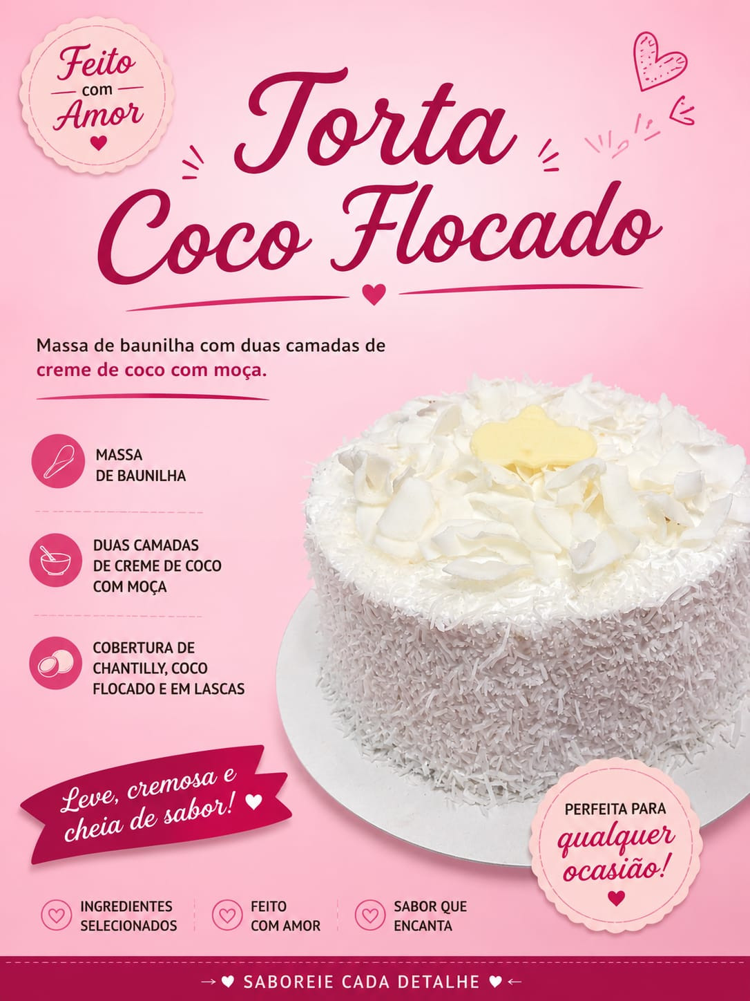 TORTA COCO FLOCADO 