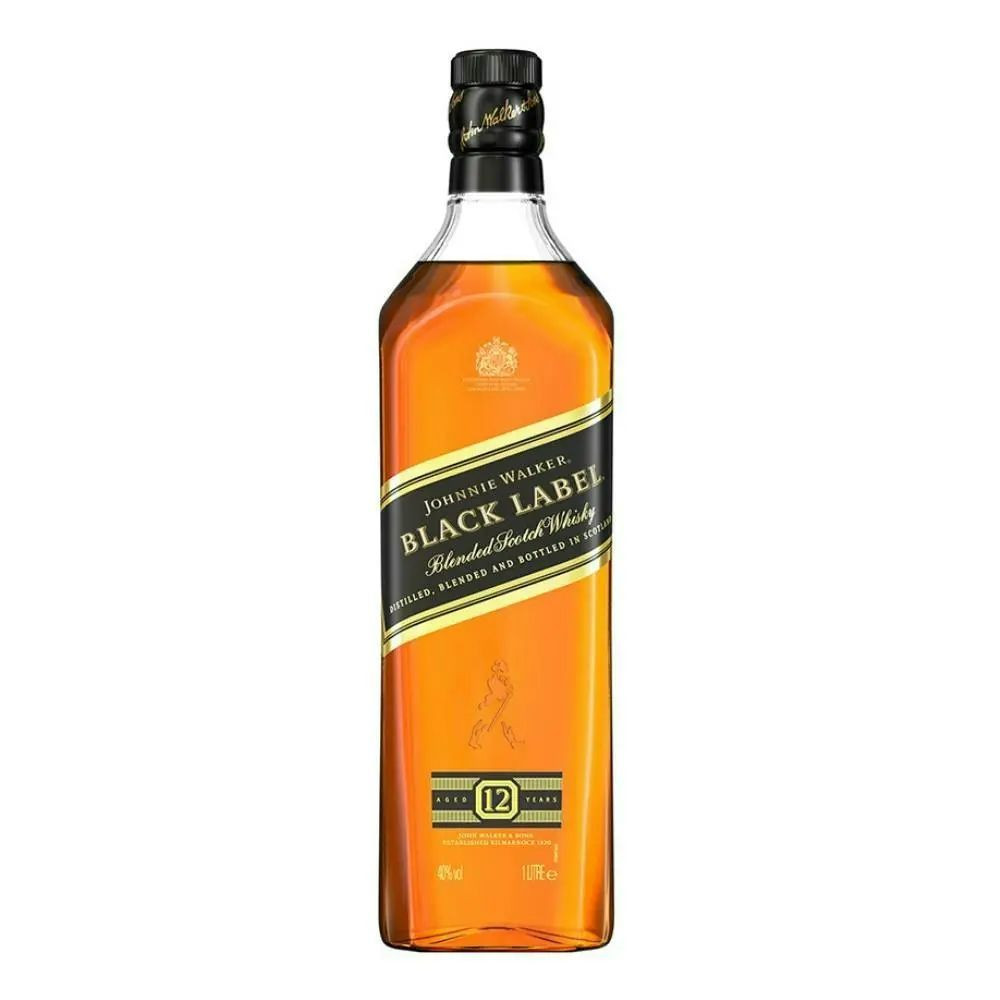 BEBIDA WHISKY JOHNNIE WALKER BLACK 12 ANOS 1LT UN