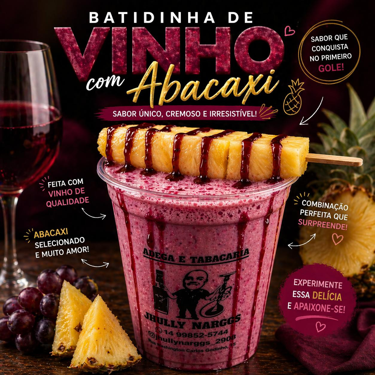 BATIDINHA VINHO C/ ABACAXI 700ML