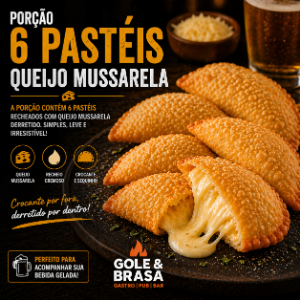 PORCAO 6 PASTEIS QUEIJO MUSSARELA