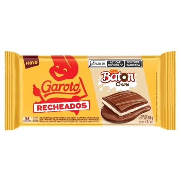 CHOCOLATE TABLETE GAROTO RECHEADOS BATON 90G