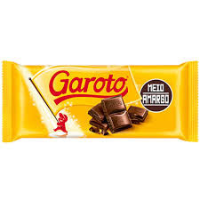 Choco barra Garoto meio amargo 80g