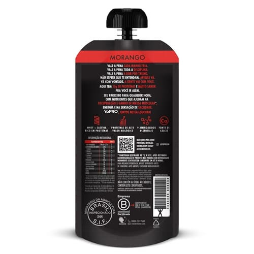 Iogurte Líquido Desnatado sem Láctose 15gp Sabor Morango Yopro 160g