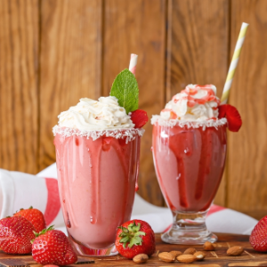 MILKSHAKE DE MORANGO