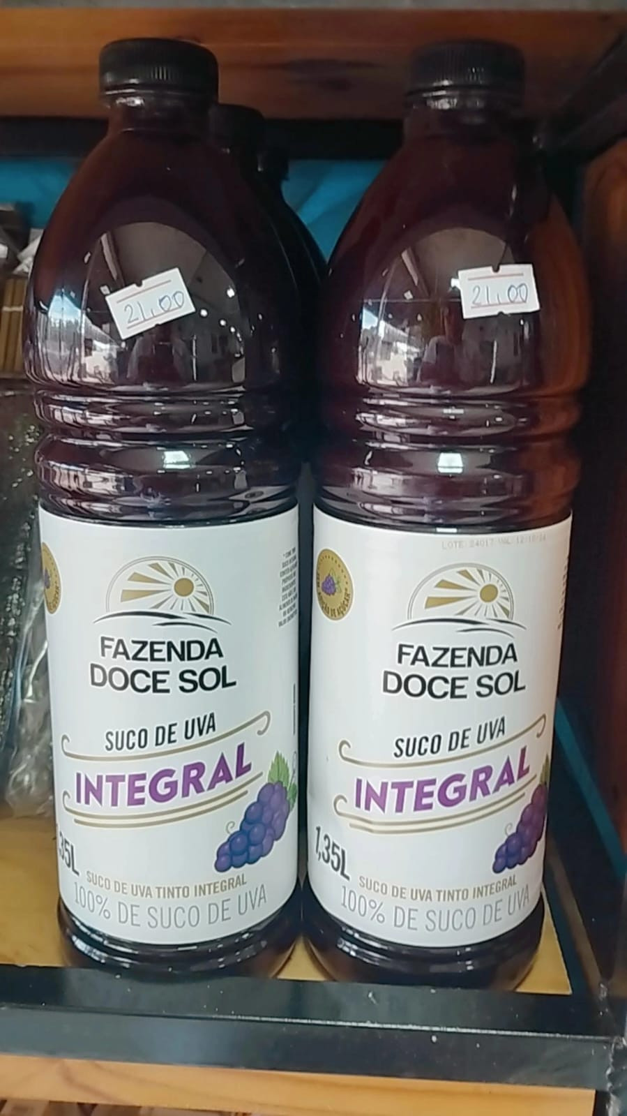 Suco de uva tinta integral (1,350L)