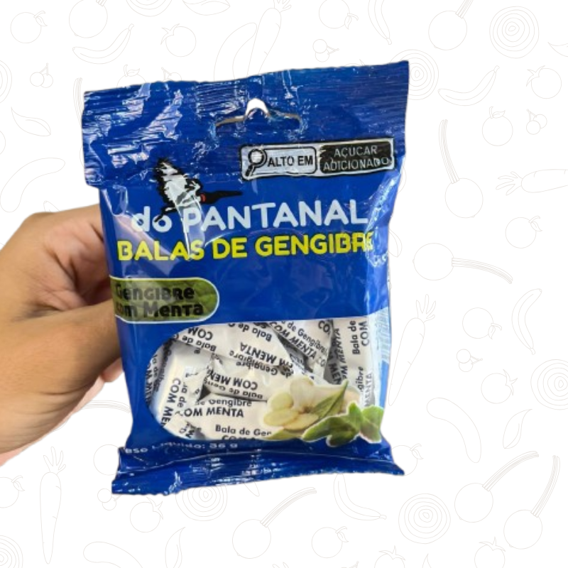 Bala de Gengibre com Menta Pantanal 36g