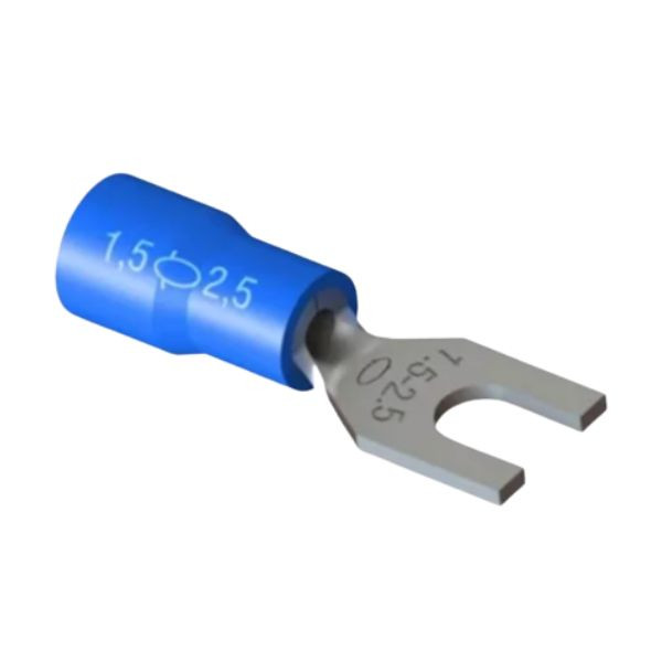 Terminal Pré-Isolado Azul Fio 1,5mm a 2,5mm Tipo C