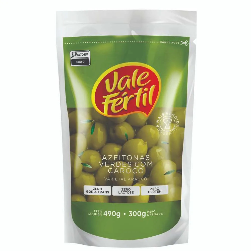 Azeitona Verde com Caroco (Vale Fertil) 490g