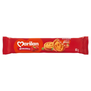 BISCOITO RECHEADO MORANGO MARILAN 80G